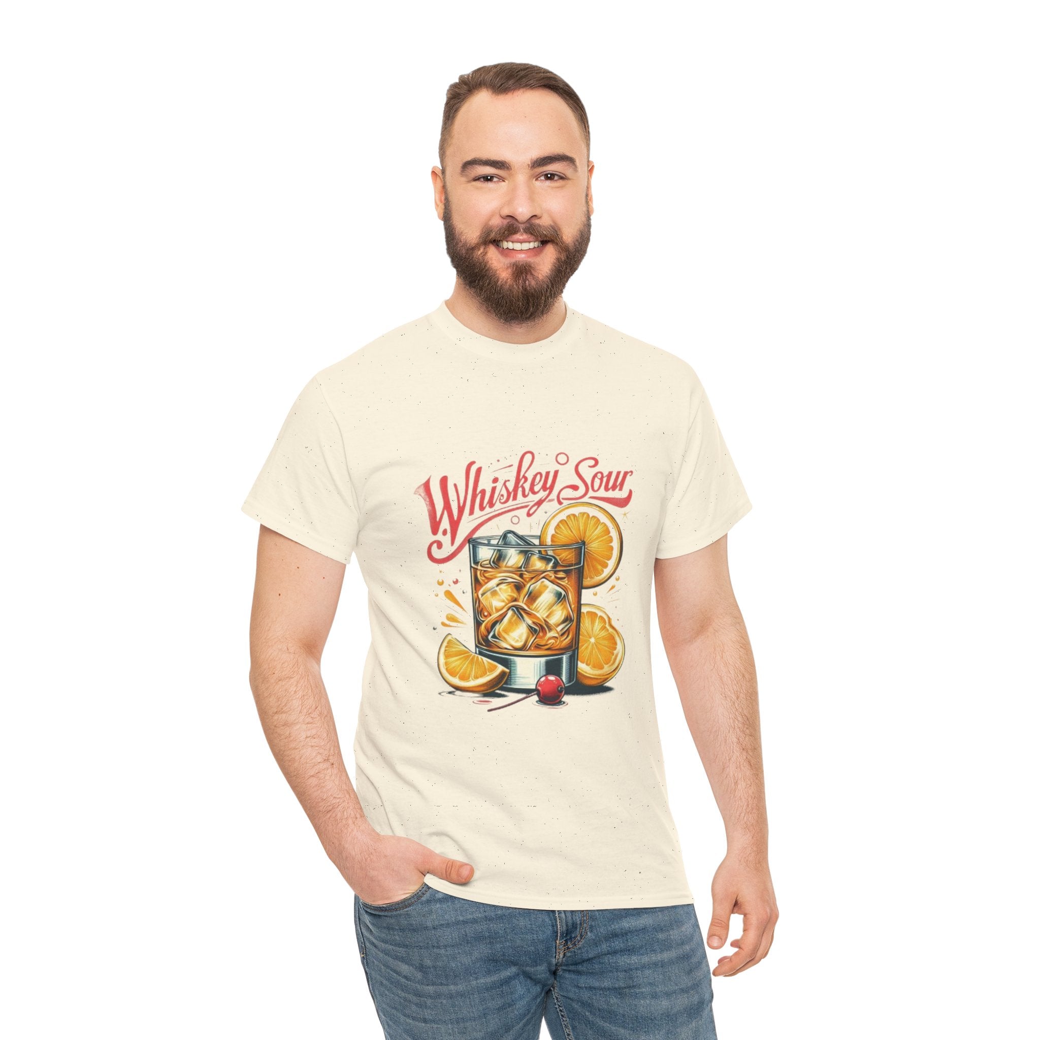 Whiskey Sour Cocktail Unisex Heavy Cotton Tee