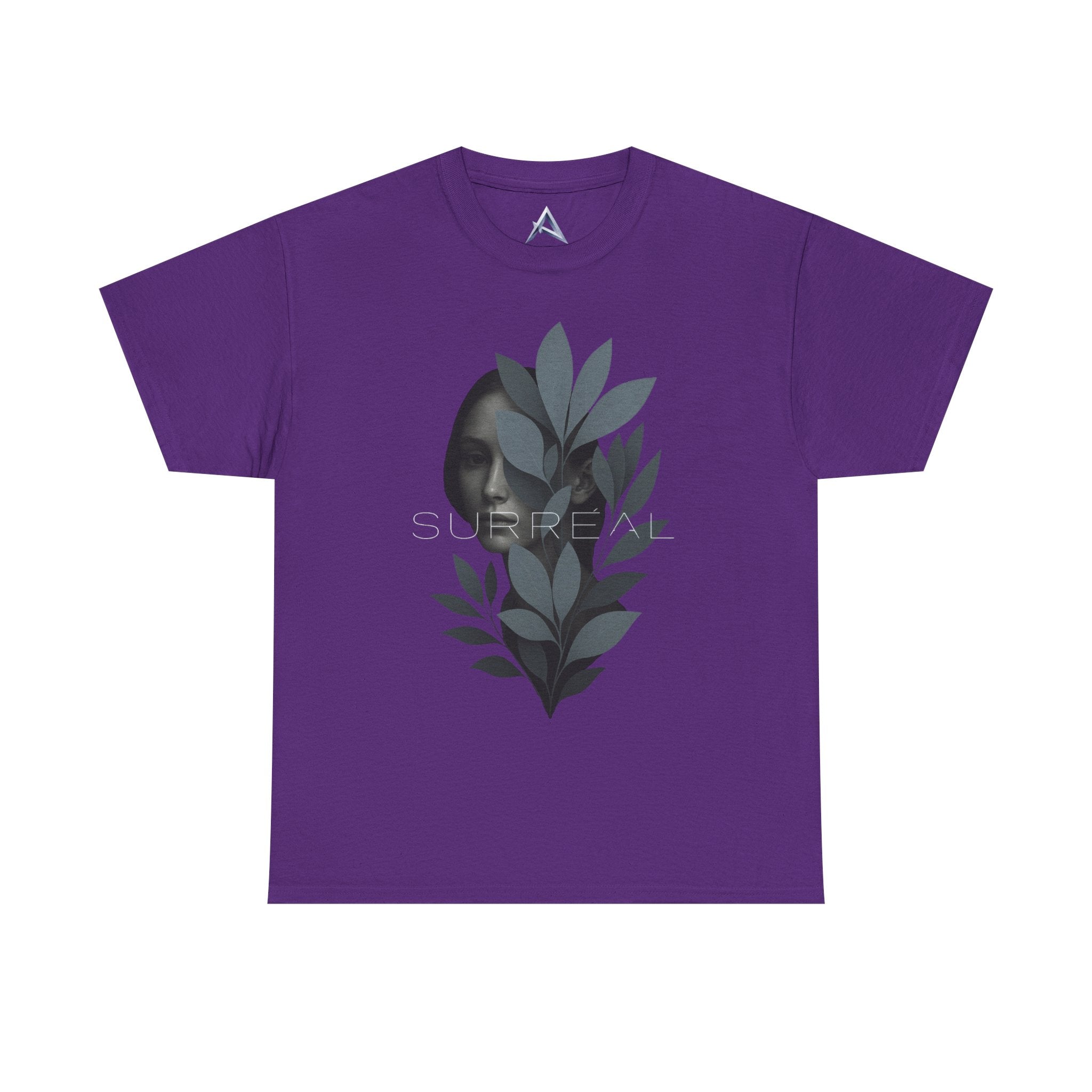 Surreal Leafy Face Heavy Cotton Tee