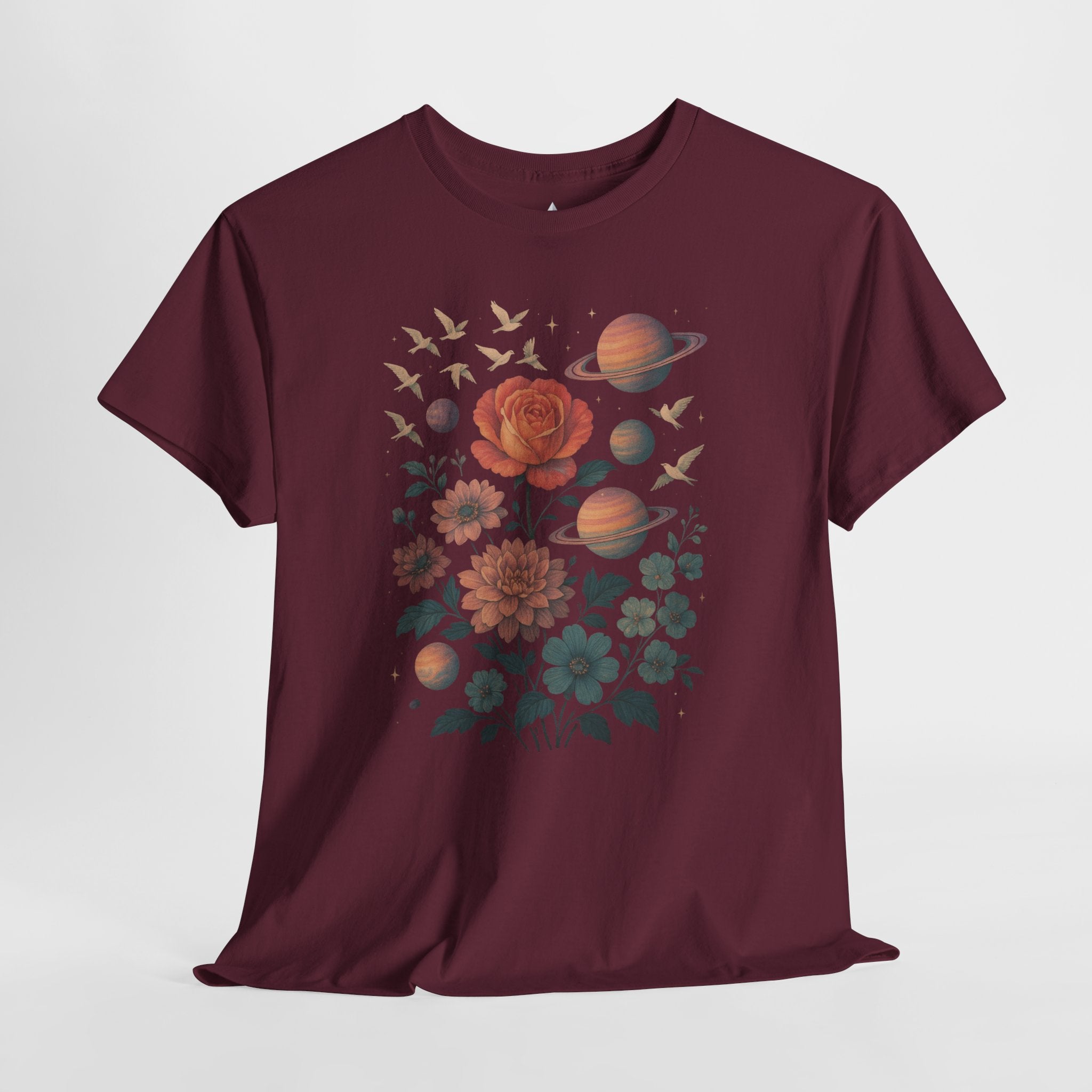 Cosmic Floral Unisex Heavy Cotton Tee