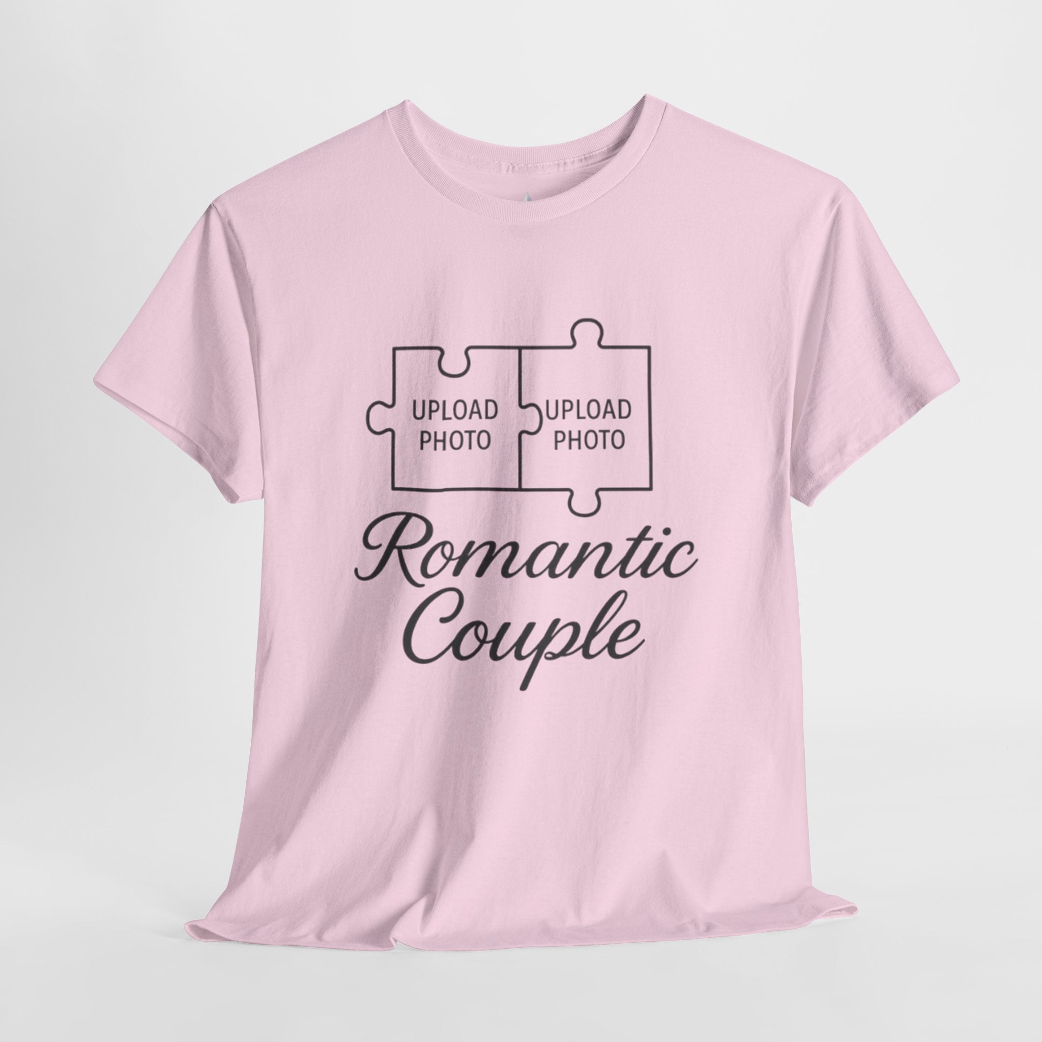 Romantic Couple Puzzle Custom Heavy Cotton Tee