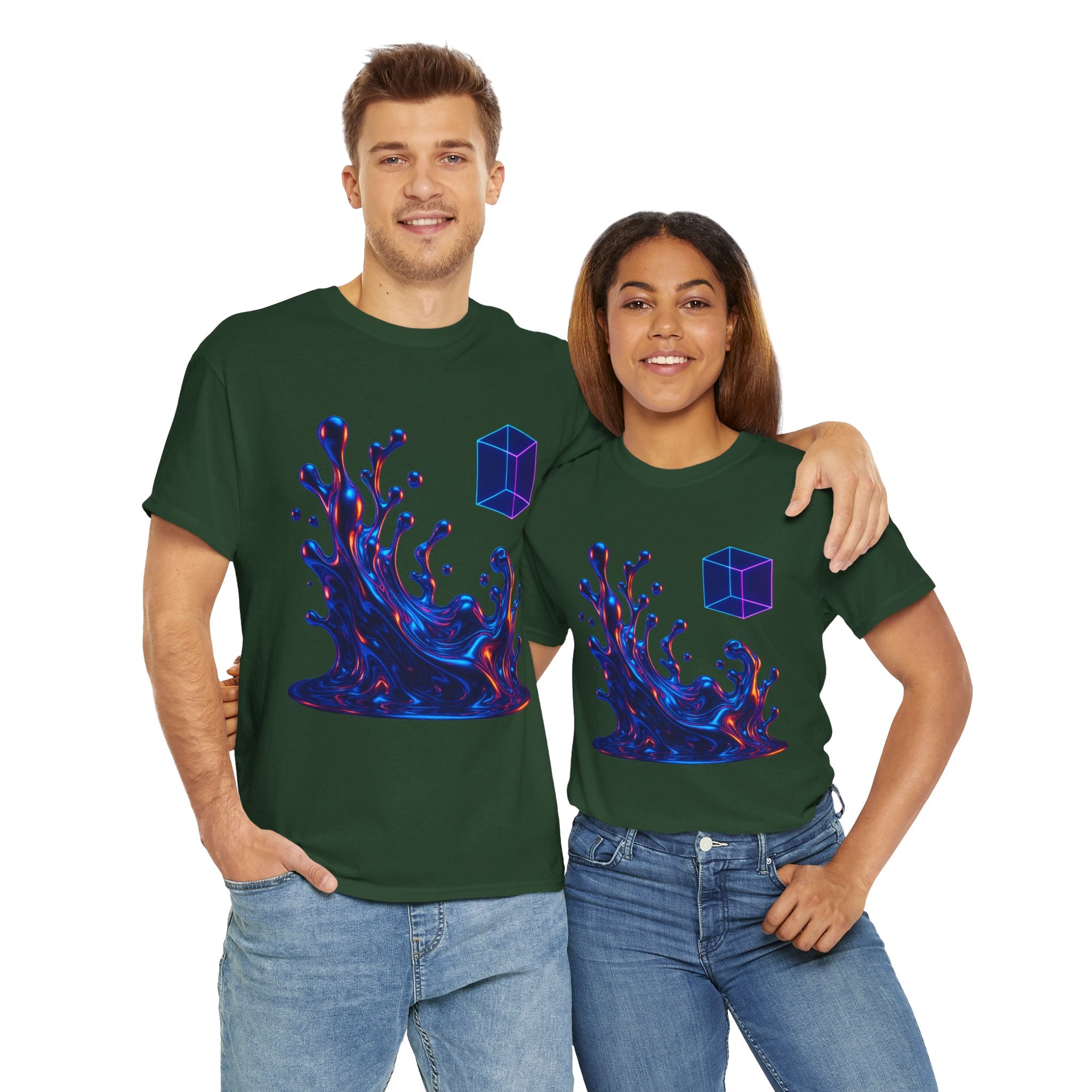 Vibrant Splash Art Unisex Heavy Cotton Tee