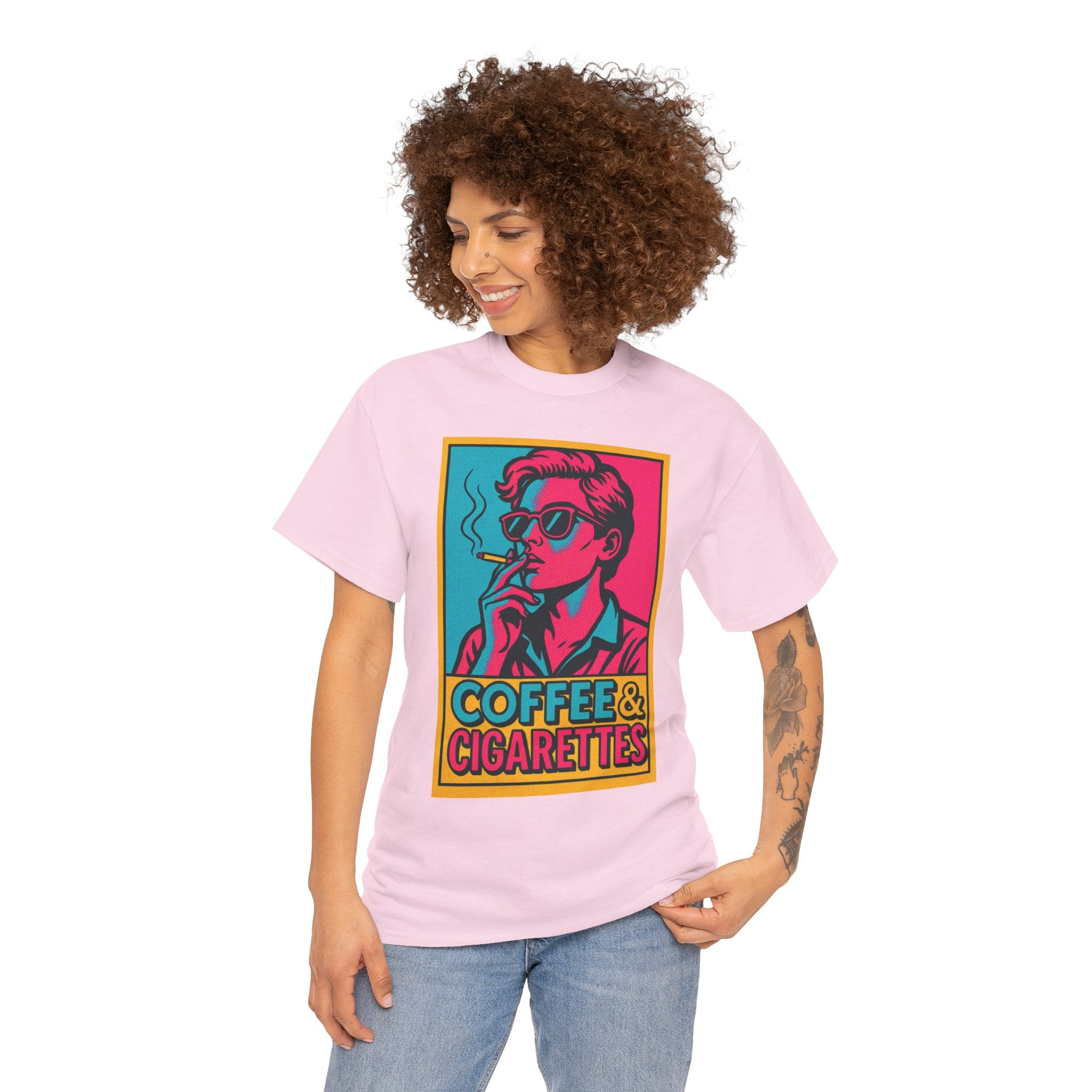 Coffee & Cigarettes Vintage Unisex Heavy Cotton Tee