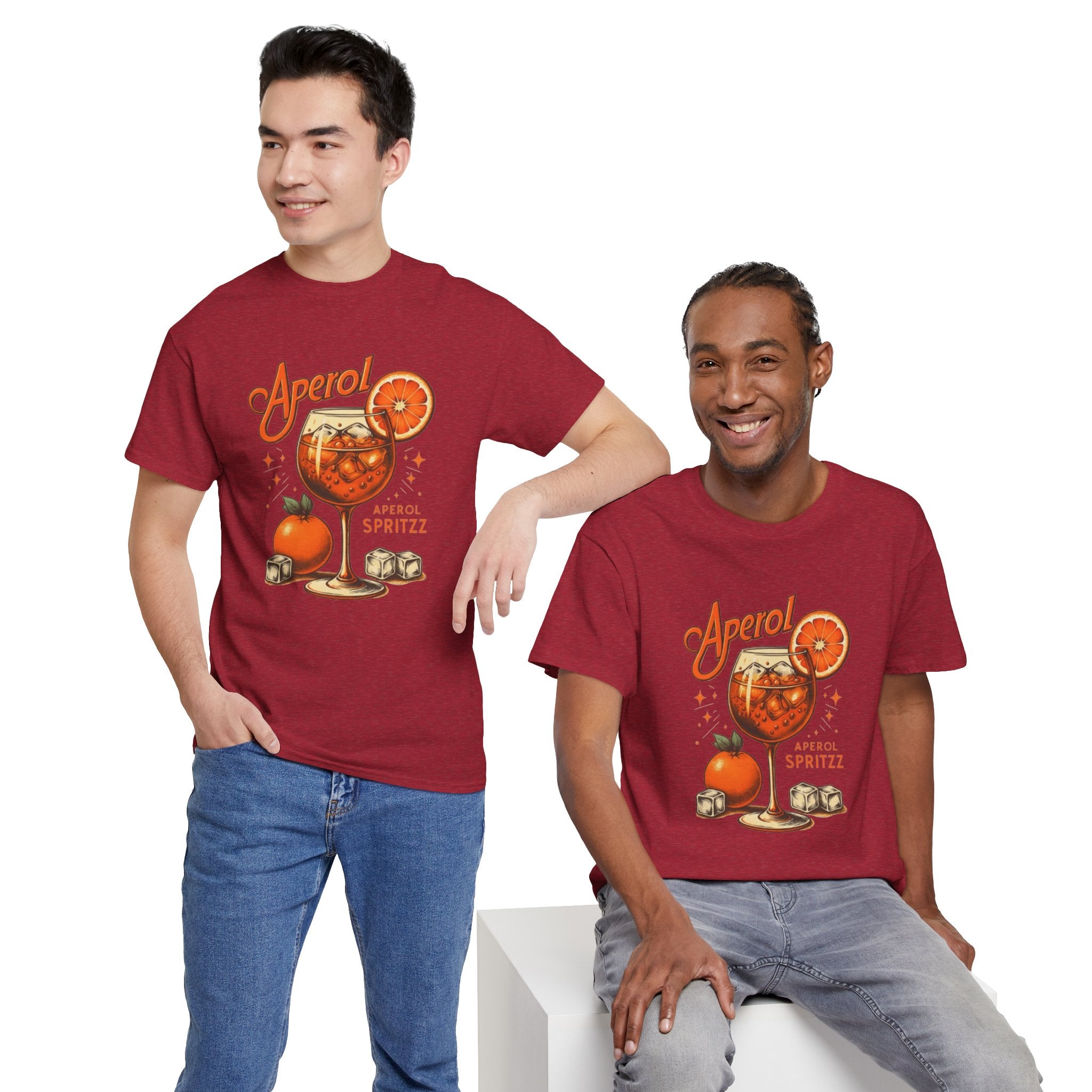 Aperol Spritz Cocktail Unisex Heavy Cotton Tee