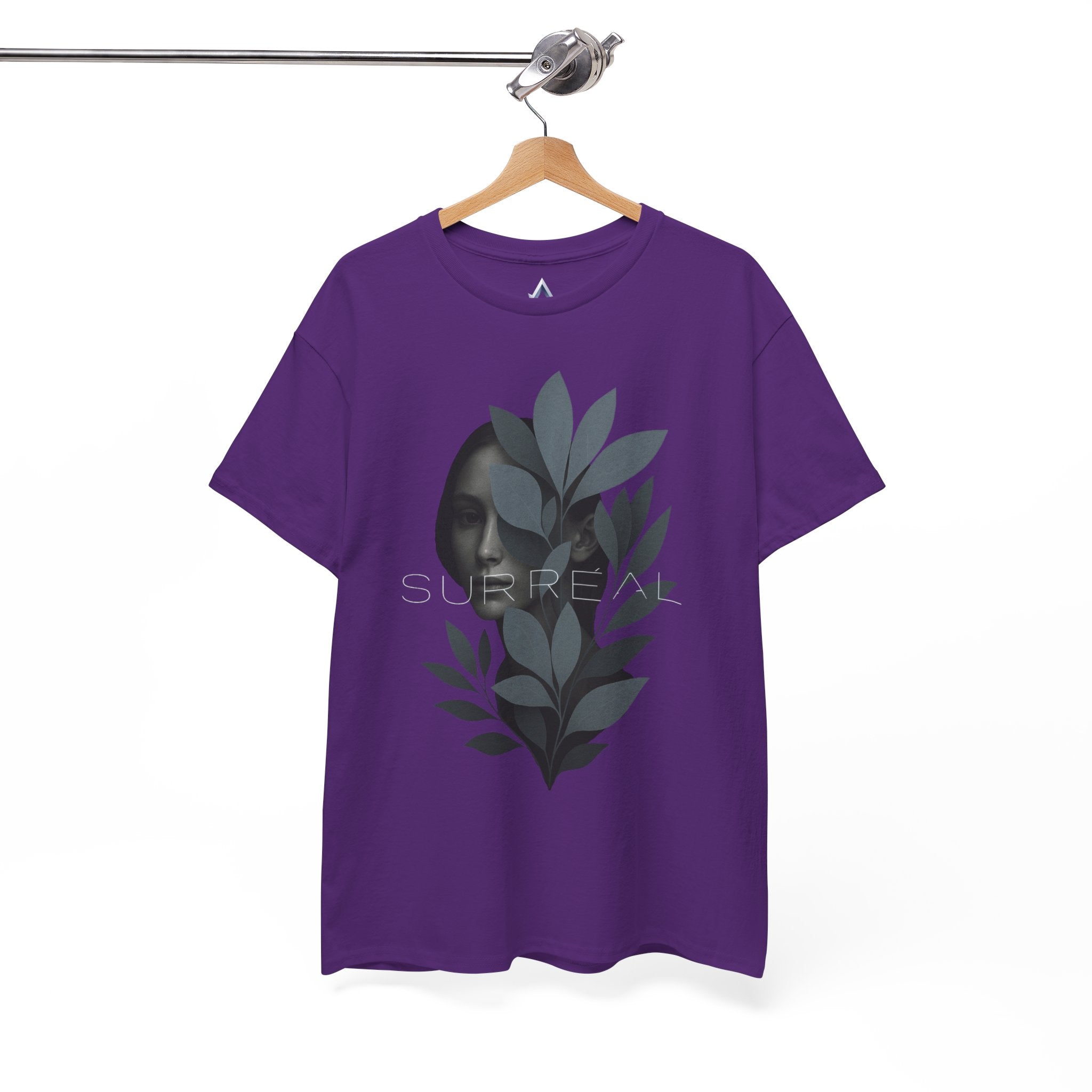 Surreal Leafy Face Heavy Cotton Tee