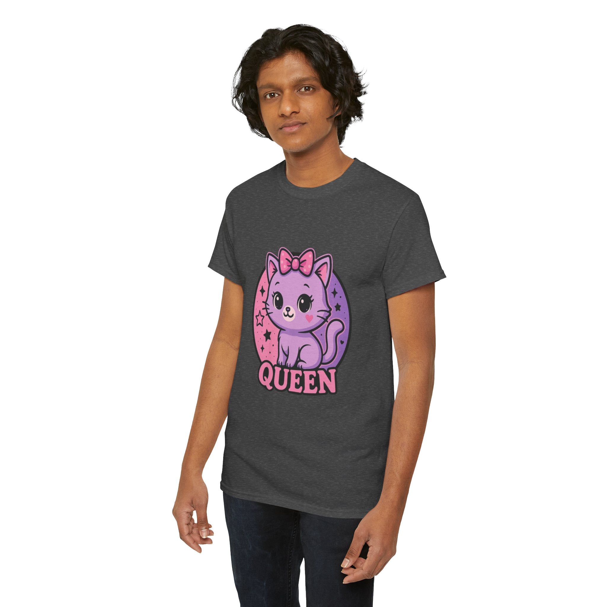 Cute Cat Queen Unisex Heavy Cotton Tee